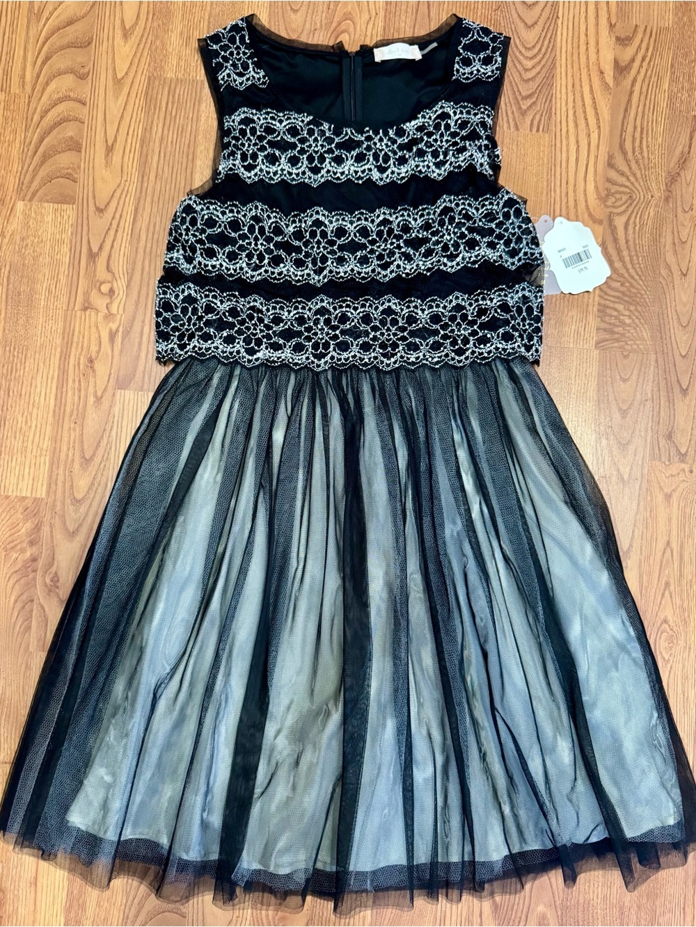 ❤️ NWT Altar’d State Medium Black Lace Bodice Black Tulle Dress Prom Party (B10)